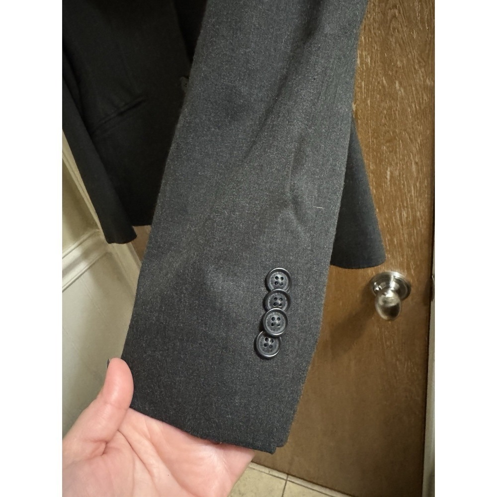 Brooks Brothers Women's Milano Fit Blazer Jacket Size 10 Charcoal Gray Button - Picture 6 of 13